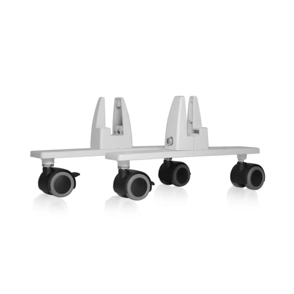 Screwless castor feet